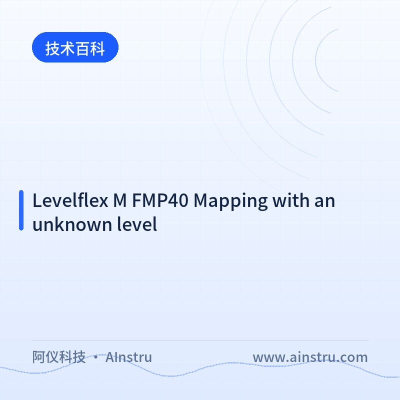 Levelflex M FMP40 Mapping with an unknown level