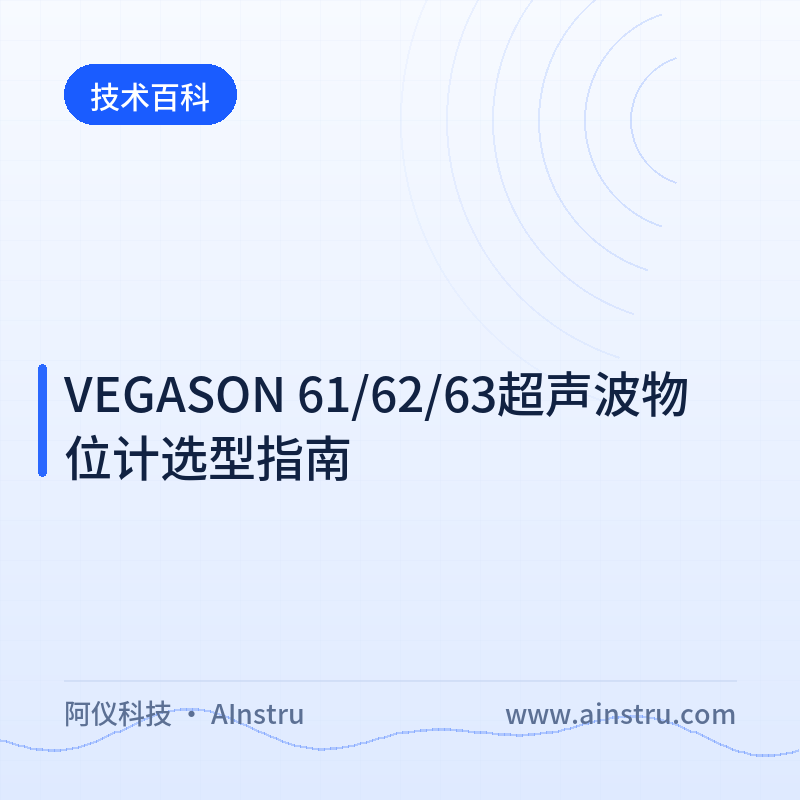 VEGASON 61/62/63超声波物位计选型指南